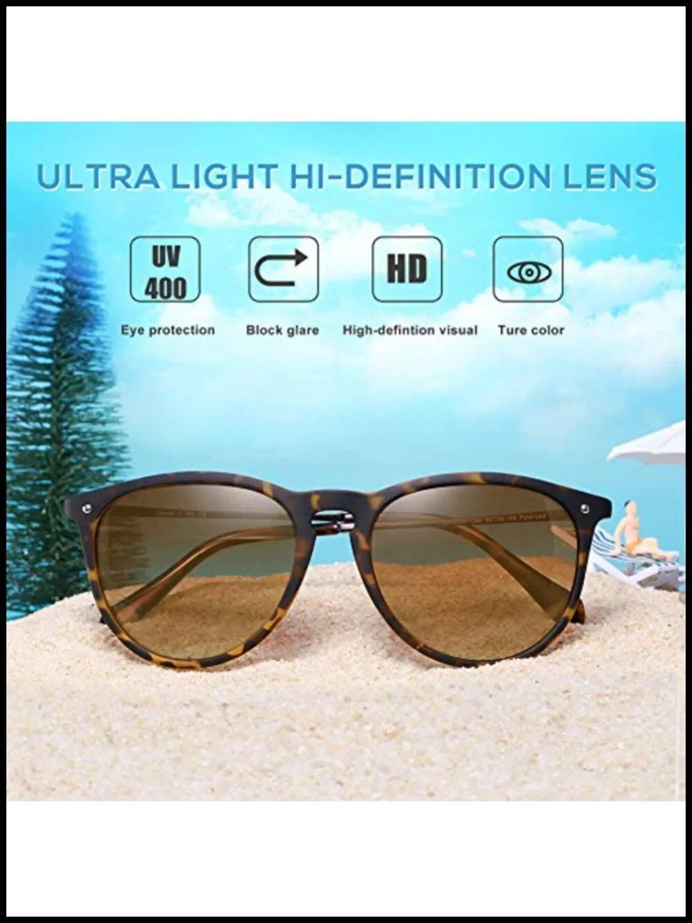 Classic Polarized Sunglasses UV Protection Retro Designer Style